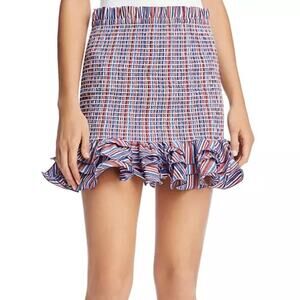 Petersyn x Revolve Barrett Smocked Mini Skirt in Festival Stripe size small